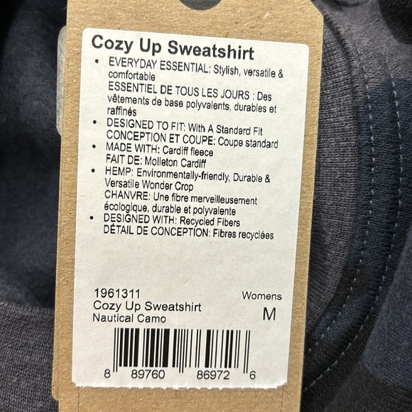 NWT Prana Fleeced Cozy Up Sweatshirt in Camo Medium - Picture 13 of 13